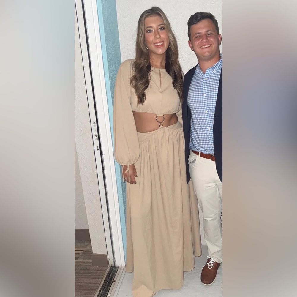 L'Academie Lalisa Maxi Dress in Taupe